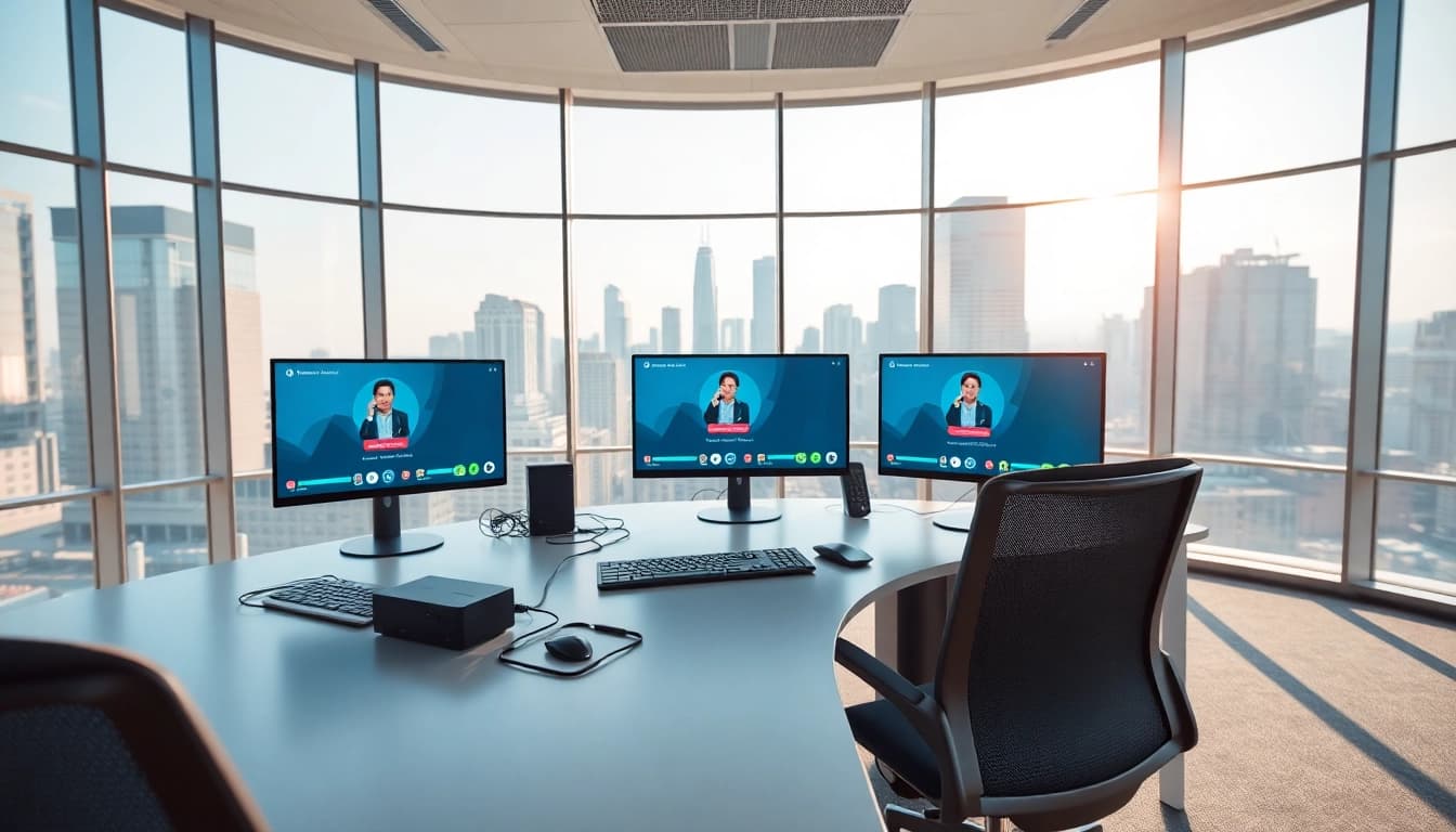 Enhance your workflow with effective remote call control solutions in a professional office environment.