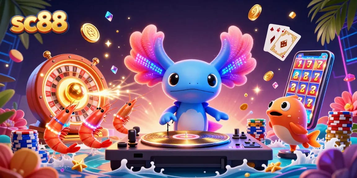 Experience thrilling gameplay at sc88 with a vibrant casino scene featuring dynamic characters and dazzling prizes.