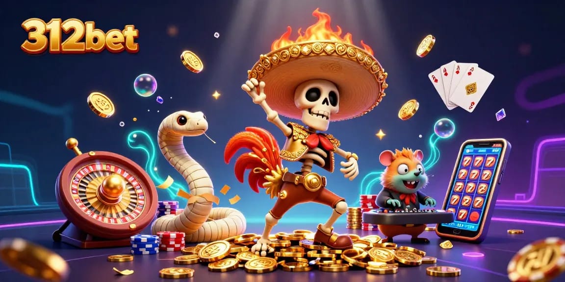 Experience the vibrant world of 312bet with thrilling casino action featuring slots and roulette