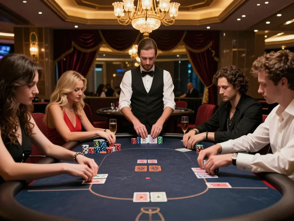 Watch players strategize at poker tables on https://rikvip09.com/, showcasing intense gameplay and high stakes.
