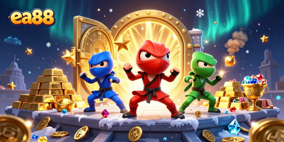Experience thrilling casino action with the ninja chameleon team at ea88, amidst dazzling treasure.