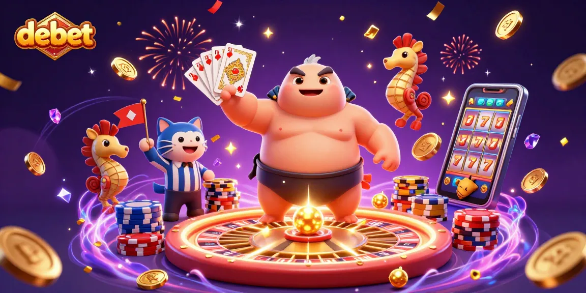 Experience debet's thrilling underwater casino scene featuring a fugu, catfish referee, and seahorses in action.
