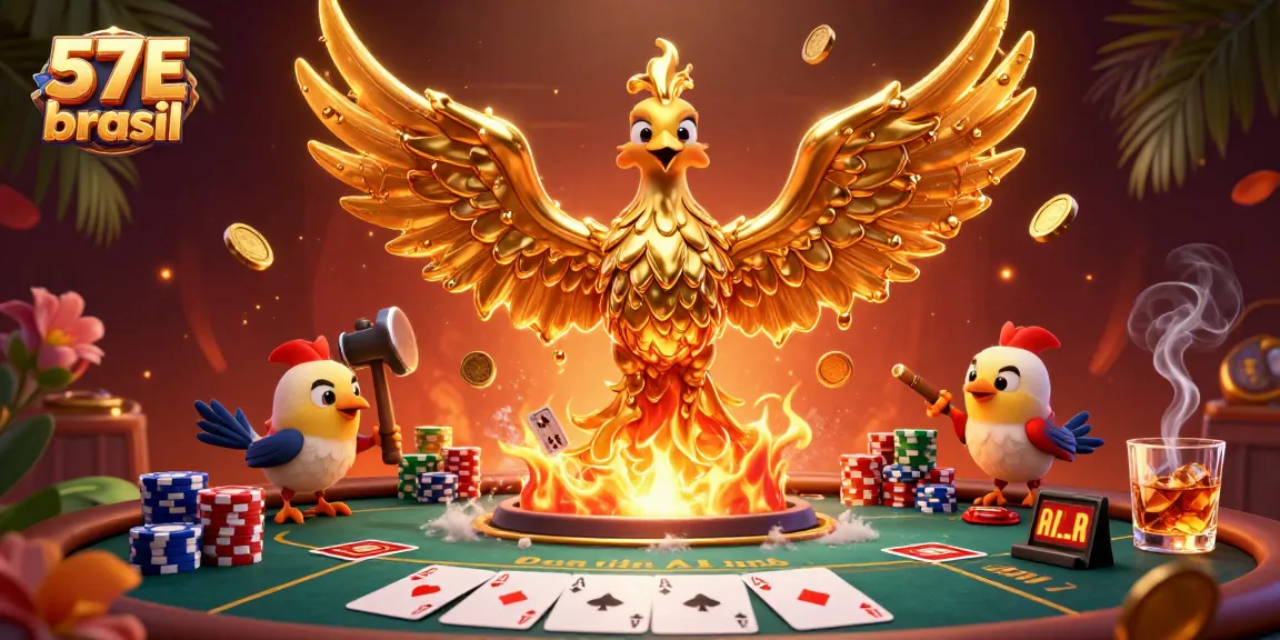 Experience the thrilling chaos of 57E brasil with a molten phoenix and lively poker scene.