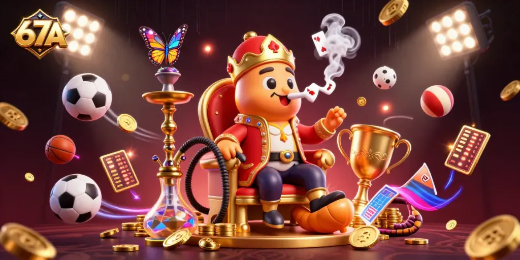 Engage with 67A by winning with dynamic casino strategies in an intricate digital illustration.