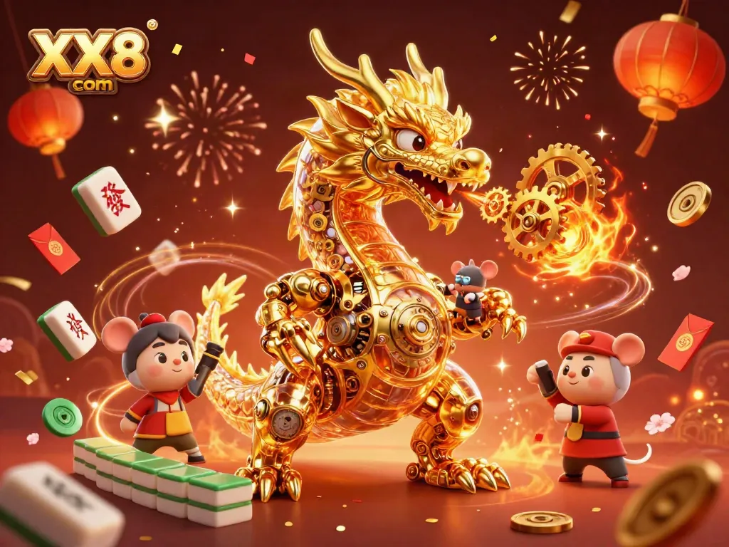 Experience thrilling action at XX8 com with vibrant casino scenes in a dynamic illustration.