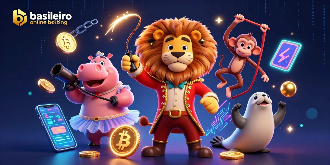 Engage in brasileiro online betting with dynamic casino characters surrounded by vibrant gambling elements.