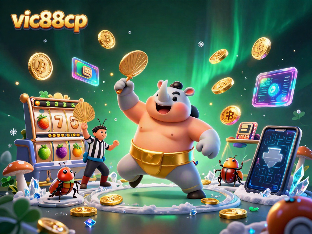 Experience thrilling slot gameplay at vic88cp with a dynamic beetle sumo champion and vibrant game elements.