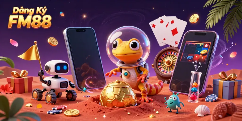 Engage with Đăng Ký FM88 to unlock a vibrant Martian casino adventure filled with golden treasures.