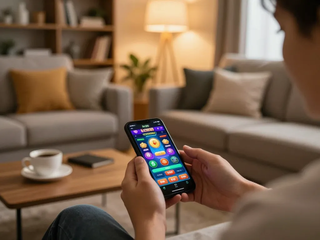 Engaging with lc88 app on smartphone for a vibrant online gaming experience.