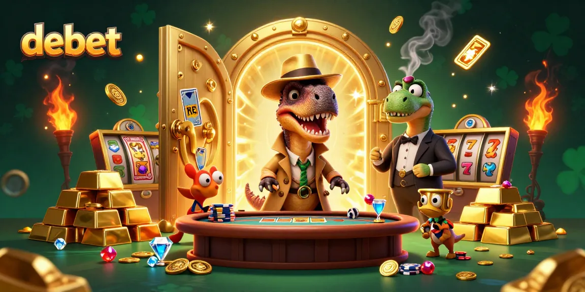 debet cartoon velociraptor card counter sneaks chips at a blackjack table with gold treasures