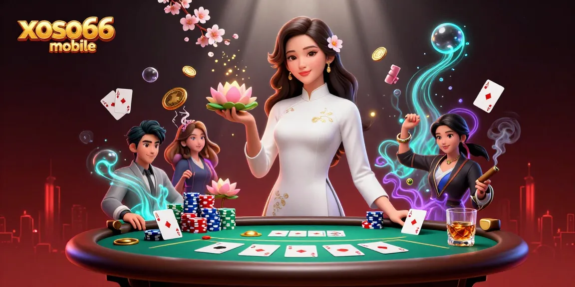 Engage with thrilling xoso66 mobile casino gameplay featuring vibrant colors and detailed characters.