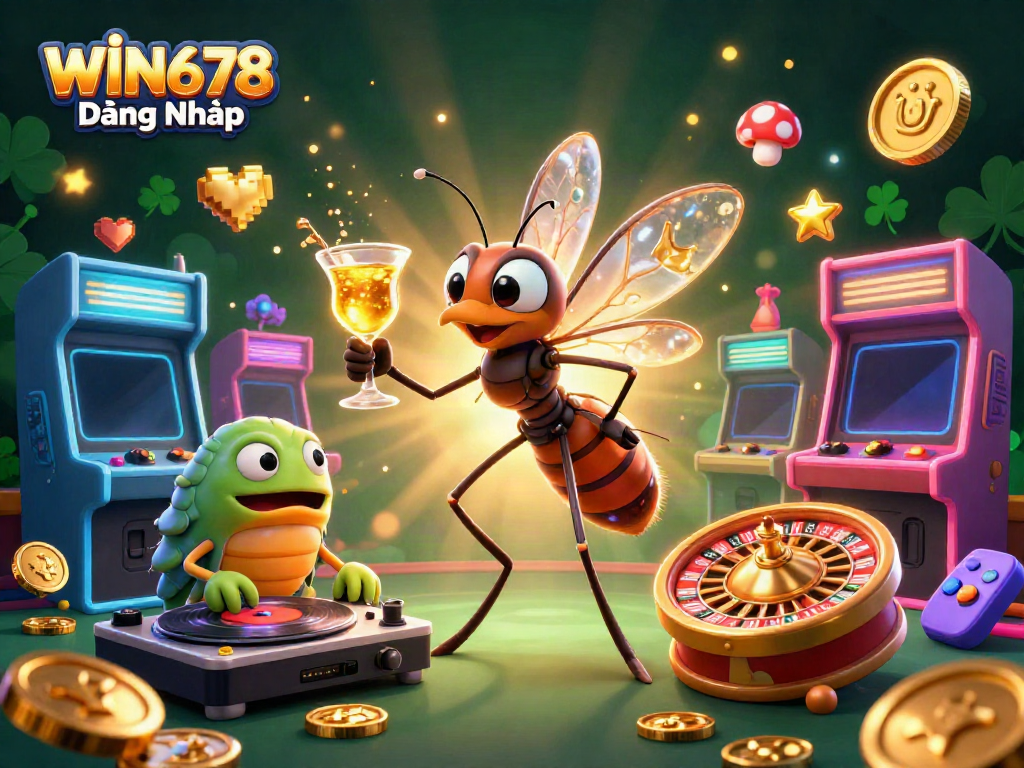 Engage in the fantasy of WIN678 Đăng Nhập with vibrant 3D characters and casino elements.