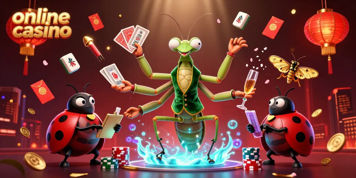 Experience vibrant action with lively characters and elements in this online casino scene.