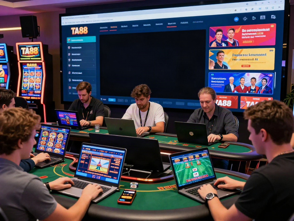 Users engaging with the TA88 online betting platform showcasing vibrant games and sports betting.