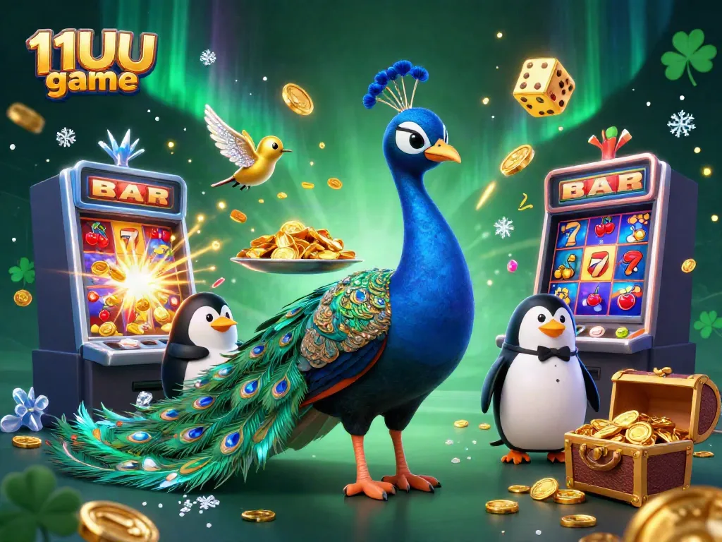 Play thrilling games at 11UU game with a vibrant casino background, showcasing entertainment and excitement.