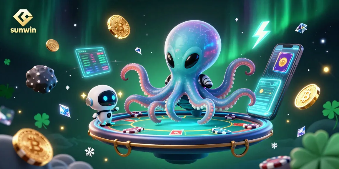 Engage with Sunwin's vibrant alien-themed online gaming universe featuring 3D poker elements.