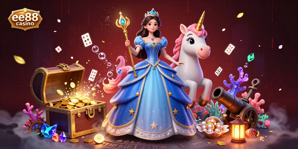 Experience the thrill of ee88 casino with vibrant 3D characters and dynamic gaming elements swirling around.