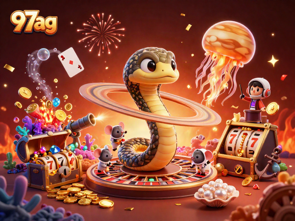 Experience thrilling gambling with 97ag as astronaut mice bet on a cosmic roulette wheel.