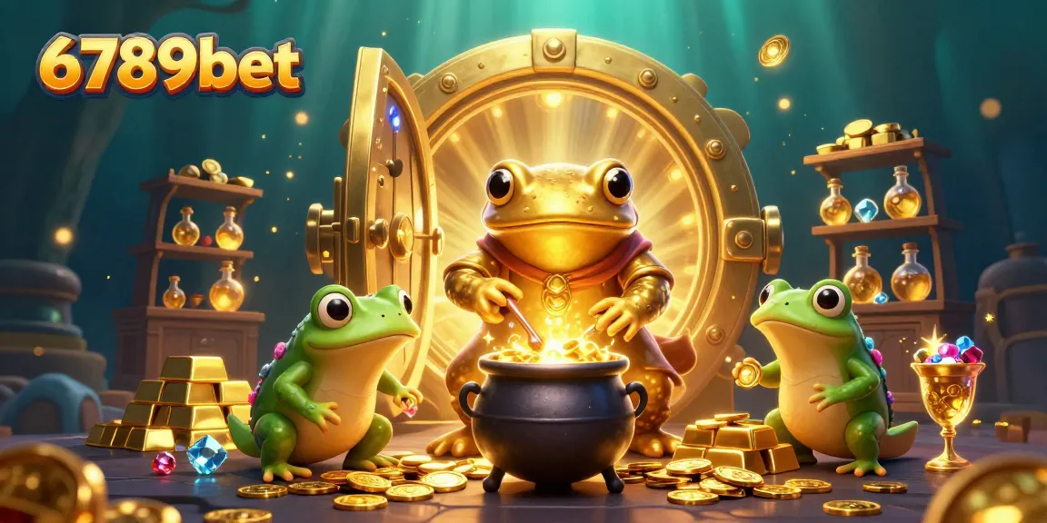 Experience the magic of 6789bet with a vibrant 3D illustration showcasing alchemists transmuting gold.