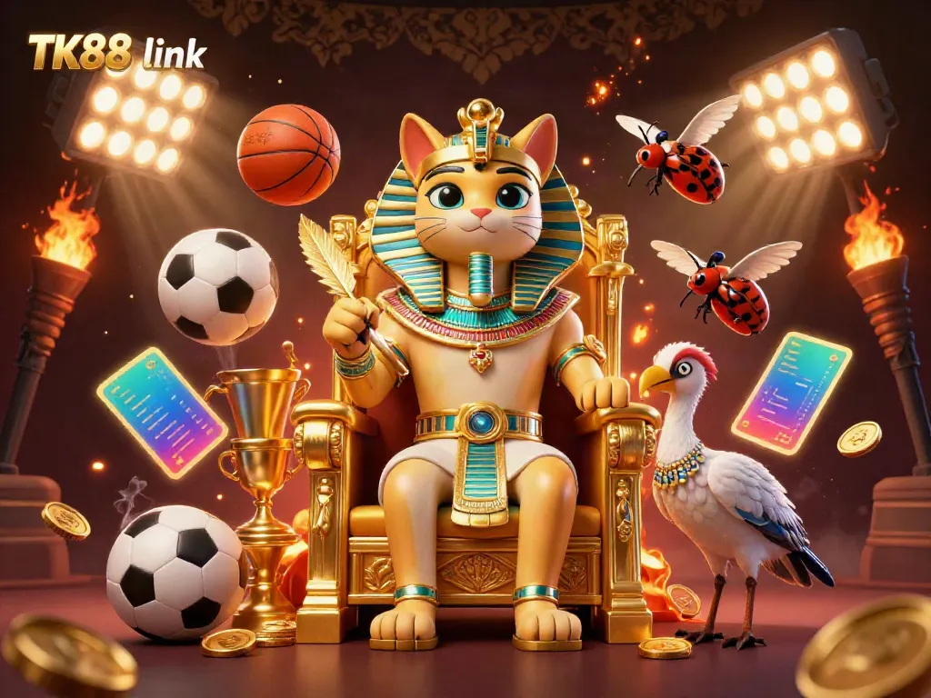 Experience thrilling sports betting action with the captivating design of TK88 link in a rich, dynamic setting.