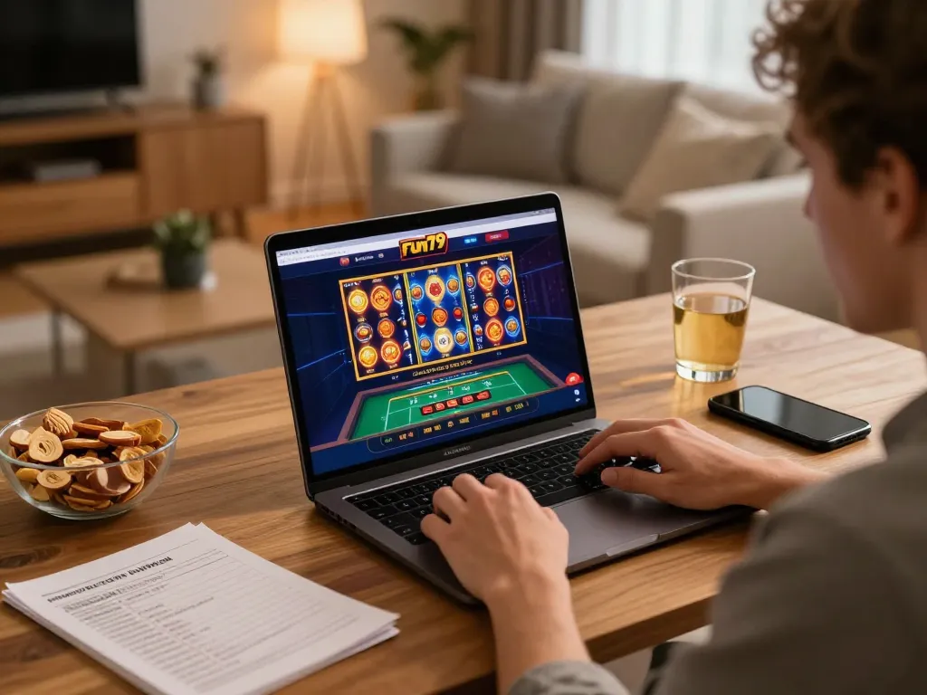 Engaging in responsible online gambling at fun79 top with vibrant games and strategies.