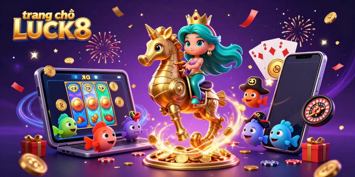 Experience the vibrant and engaging world of trang chủ LUCK8 with colorful game elements and characters.