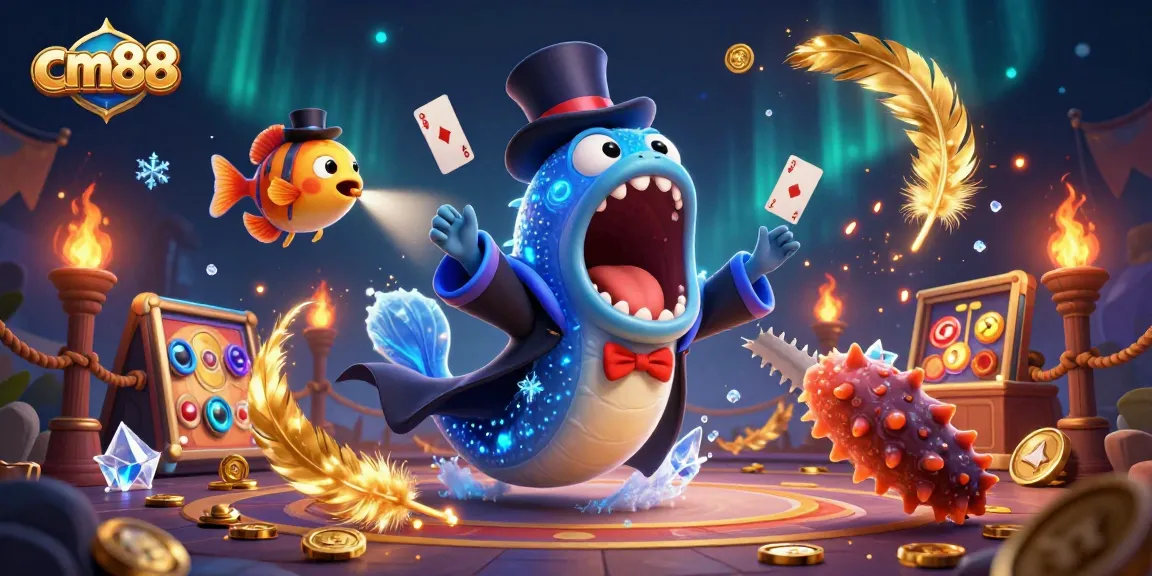 Experience card tricks in the cm88 online casino magic scene with a bioluminescent eel performing