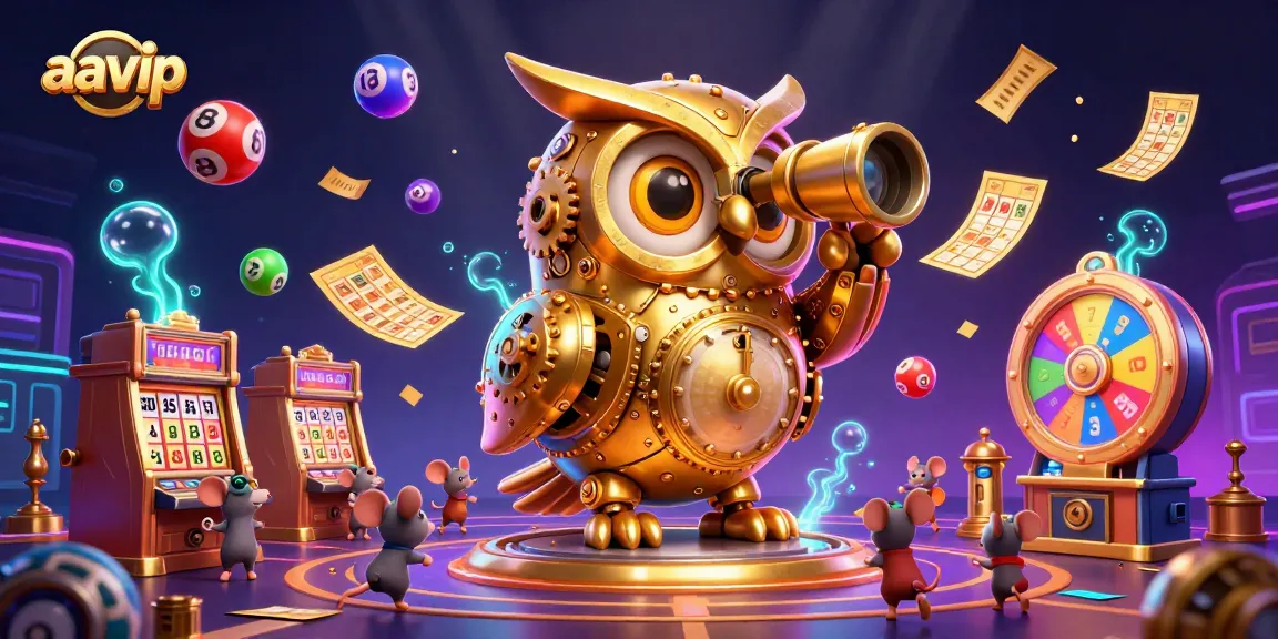 Engage with your luck at aavip's vibrant casino scene filled with colorful elements and playful characters.