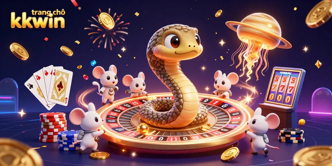 Experience the excitement of gambling at trang chủ kkwin with a dynamic cosmic casino scene.