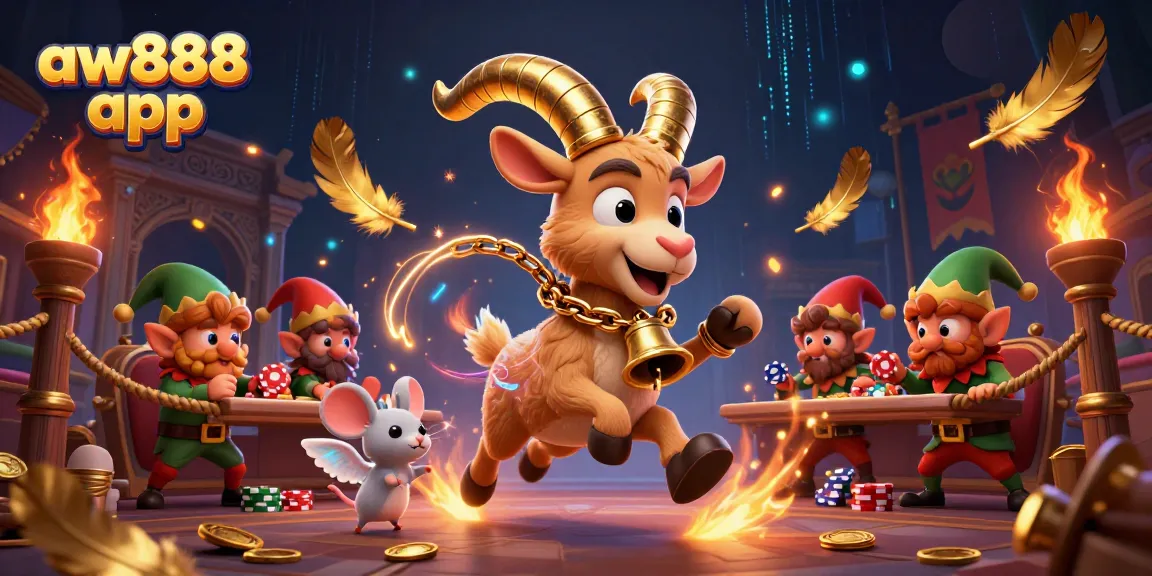 Experience the thrill of the aw888 app with festive casino action and playful characters.