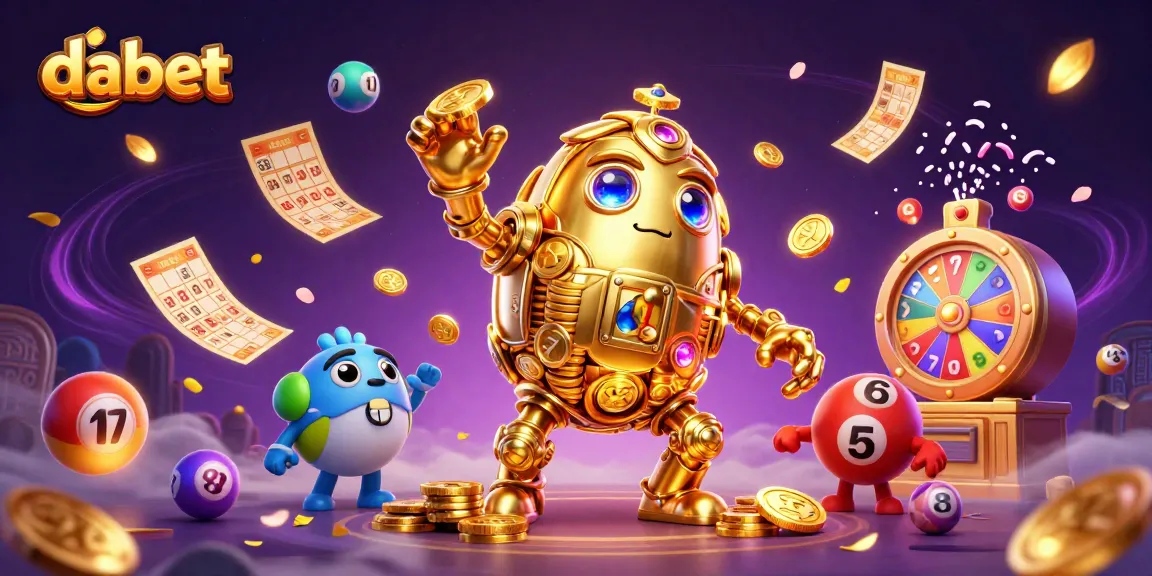 Engage with colorful dabet gaming elements in an ultra-detailed casino scene featuring dynamic lottery symbols.
