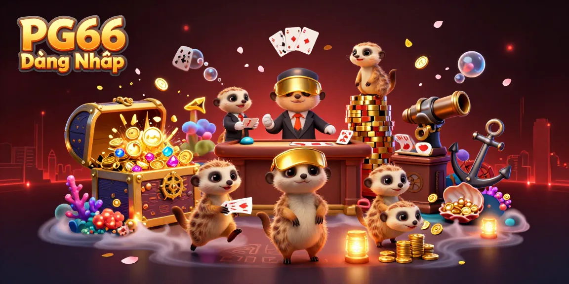 Engage with PG66 Đăng Nhập at an exclusive casino experience surrounded by mystical meerkats.